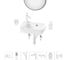 Комплект 7 в 1 Wellsee Lavinia Boho Bathroom Sink накладная/подвесная раковина 40x24 см 20219786R 1