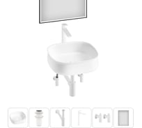 Комплект 6 в 1 Wellsee Lavinia Boho Bathroom Sink накладная раковина 42x42 см 3331108 20219444R