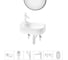 Комплект 6 в 1 Wellsee Lavinia Boho Bathroom Sink накладная/подвесная раковина 40x22 см 20219754R 1