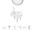 Комплект 6 в 1 Wellsee Lavinia Boho Bathroom Sink накладная/подвесная раковина 40x24 см 20219782R 1
