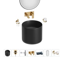 Набор Wellsee 6 в 1 M1 Limited Edition подвесная раковина 45x45 см 20219016R