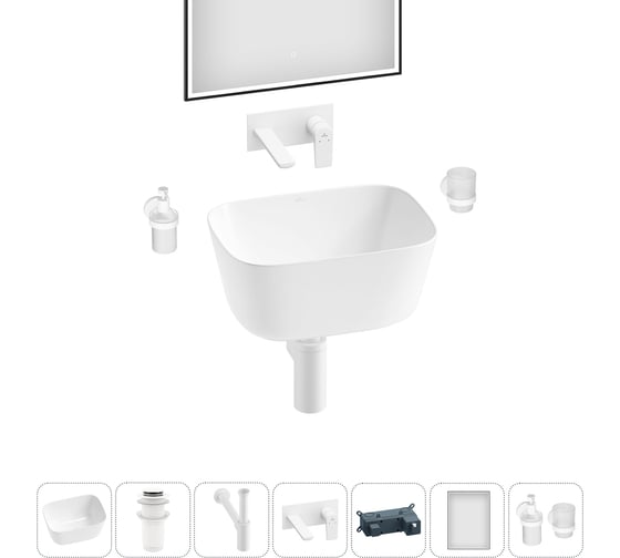 Набор Wellsee 6 в 1 Fontenay Paris накладная раковина 45x33 см 3233 20218674R
