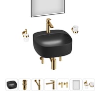 Набор Wellsee 7 в 1 Ideal накладная раковина 42x42 см 326904000, 18 20218696R