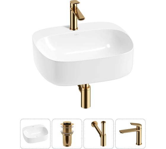 Набор Wellsee 4 в 1 Ideal накладная раковина 50x42 см 326902000, 18 20214105R