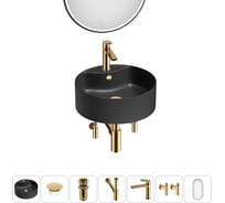 Набор Wellsee 7 в 1 Praxis накладная раковина 40x40 см 32940400S, 1 20218805R