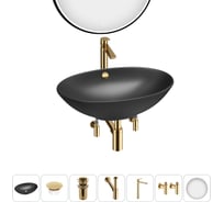 Набор Wellsee 7 в 1 Bliss накладная раковина 63x42 см 32820200S, 14 20218845R