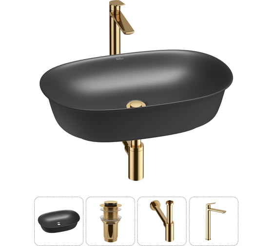 Набор Wellsee 4 в 1 Brillant iCon накладная раковина 60x40 см 32600 20214667R 1