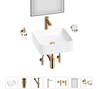 Набор Wellsee 7 в 1 Mint накладная раковина 38x38 см 338101000, 182 20218885R