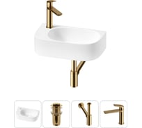 Комплект 4 в 1 Lavinia Boho Bathroom Sink накладная/подвесная раковина 40x22 см 20216339R