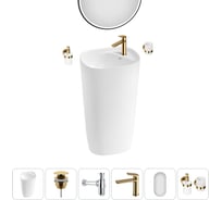 Комплект Wellsee 6 в 1 Lavinia Boho Bathroom Sink напольная раковина 50x45x88,5 см 33 20219407R