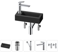 Комплект 5 в 1 Lavinia Boho Bathroom Sink накладная/подвесная раковина 37x18 см 20215906R