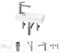 Комплект 5 в 1 Lavinia Boho Bathroom Sink накладная/подвесная раковина 38x14 см 20215921R
