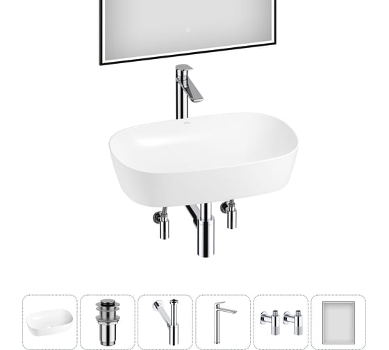 Набор Wellsee 6 в 1 Ground Breaking накладная раковина 61x39 см 337 20218613R 1