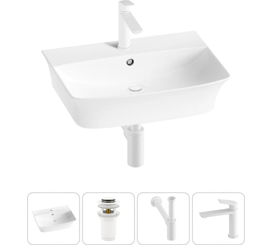 Комплект 4 в 1 Lavinia Boho Bathroom Sink накладная/подвесная раковина 55x42 см 20216788R