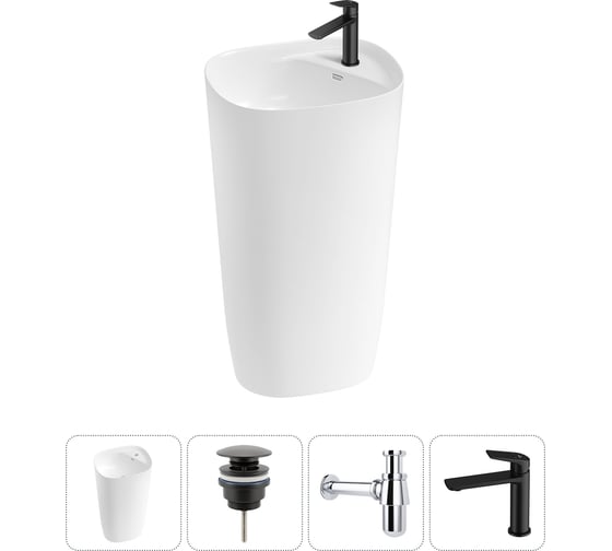 Комплект Wellsee 4 в 1 Lavinia Boho Bathroom Sink напольная раковина 50x45x89 см 3331 20215533R