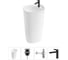 Комплект Wellsee 4 в 1 Lavinia Boho Bathroom Sink напольная раковина 50x45x89 см 3331 20215533R 1