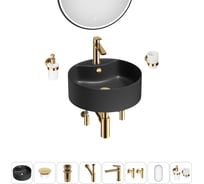 Набор Wellsee 8 в 1 Praxis накладная раковина 46x46 см 32940700S, 1 20218832R