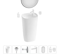 Комплект Wellsee 6 в 1 Lavinia Boho Bathroom Sink напольная раковина 50x45x88,5 см 33 20219408R