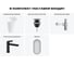 Комплект Wellsee 5 в 1 Lavinia Boho Bathroom Sink напольная раковина 50x45x88,5 см 33 20219402R 3