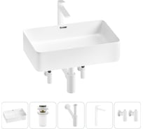 Комплект 5 в 1 Lavinia Boho Bathroom Sink накладная раковина 48x31 см 3331110 20215222R