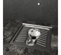 Унитаз напольный CAPEL Чаша Генуя МАКСИ, антивандальный, из нержавеющей стали AISI 304 CAP-CHG-01