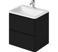 Тумба с раковиной в ванную ИТАНА Roberto 60 594x450x606 подвесная Черный софт 4657836466386