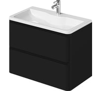 Тумба с раковиной в ванную ИТАНА Roberto 80 795x455x606 подвесная Черный софт 4657836466508