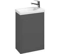 Тумба AQUATON Тори 40 антрацит, Раковина Миранда 40, 1A286901TO820