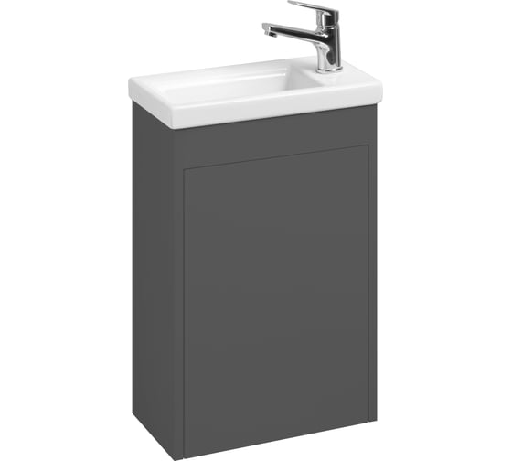 Тумба AQUATON Тори 40 антрацит, Раковина Миранда 40, 1A286901TO820