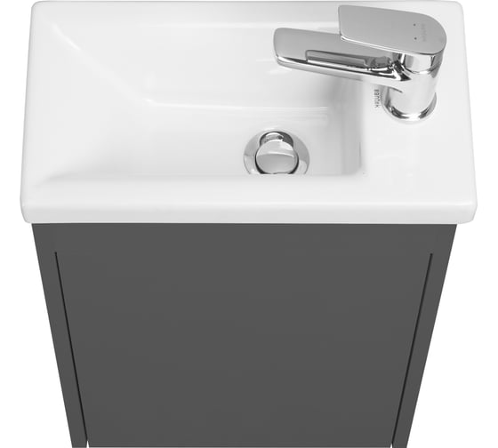 Тумба AQUATON Тори 40 антрацит, Раковина Миранда 40, 1A286901TO820