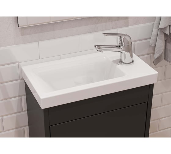 Тумба AQUATON Тори 40 антрацит, Раковина Миранда 40, 1A286901TO820