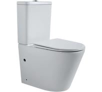 Унитаз напольный Stella Polar торнадо, с сиденьем, Гранада KN6002000, белый, 2 части SP-00001857