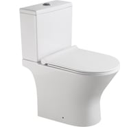 Унитаз напольный Stella Polar rimless с сиденьем, Ронда KN2224000, белый, 2 части SP-00001877