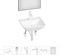 Набор Wellsee 6 в 1 Cute Twin S накладная раковина 43x43 см 3183010 20218966R