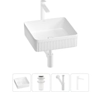 Набор Wellsee 4 в 1 Festive Fox 2.0 накладная раковина 36x36 см 319 20213493R