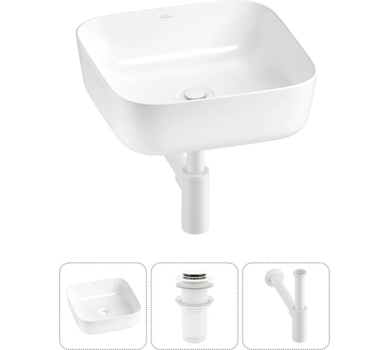 Набор Wellsee 3 в 1 Preen накладная раковина 39x39 см 329701000, 18 20214182R
