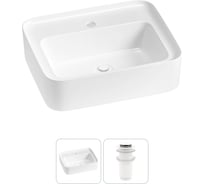 Комплект Wellsee 2 в 1 Lavinia Boho Bathroom Sink накладная/подвесная раковина 50x40 см 20215319R