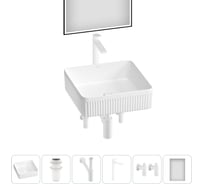 Набор Wellsee 6 в 1 Festive Fox 2.0 накладная раковина 40x40 см 319 20218056R