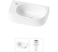 Комплект Wellsee 2 в 1 Lavinia Boho Bathroom Sink накладная/подвесная раковина 40x22 см 20216332R