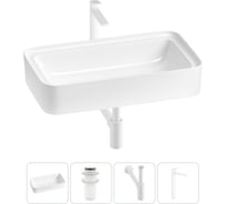 Комплект Wellsee 4 в 1 Lavinia Boho Bathroom Sink накладная раковина 75x40 см 3331109 20215343R