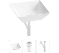 Комплект Wellsee 3 в 1 Lavinia Boho Bathroom Sink накладная раковина 42x42 см 3331111 20215166R