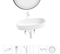 Комплект Wellsee 6 в 1 Lavinia Boho Bathroom Sink накладная раковина 68x36 см 3331112 20219508R