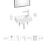 Комплект Wellsee 7 в 1 Lavinia Boho Bathroom Sink накладная/подвесная раковина 40x20 см 20219576R 1