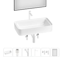 Комплект Wellsee 6 в 1 Lavinia Boho Bathroom Sink накладная раковина 75x40 см 3331109 20219380R