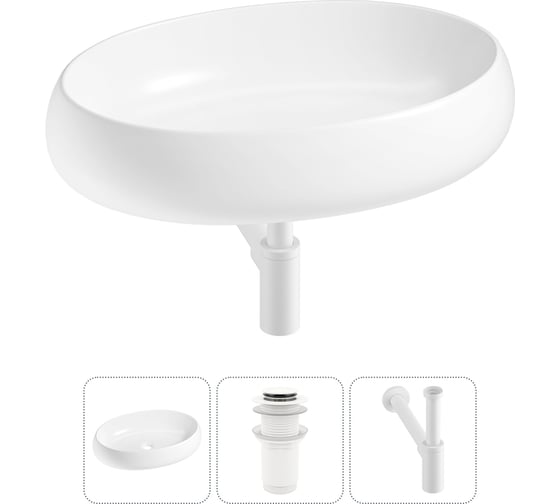 Комплект Wellsee 3 в 1 Lavinia Boho Bathroom Sink накладная раковина 60x40 см 3331109 20215102R 1