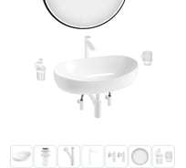 Комплект Wellsee 7 в 1 Lavinia Boho Bathroom Sink накладная раковина 63x42 см 3331111 20219480R