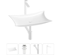 Комплект Wellsee 4 в 1 Lavinia Boho Bathroom Sink накладная раковина 59x39 см 3331111 20215298R