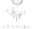 Комплект Wellsee 7 в 1 Lavinia Boho Bathroom Sink накладная/подвесная раковина 40x22 см 20219758R 1