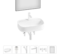 Комплект Wellsee 6 в 1 Lavinia Boho Bathroom Sink накладная раковина 55x40 см 3331108 20219468R