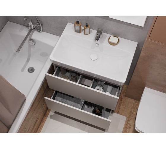 Тумба AQUATON Юнит 70 капучино, Раковина Адриана 70 1A286801UN4A0